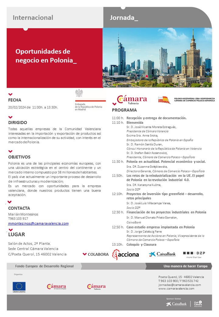 Walencja: seminarium "Możliwości biznesowe w Polsce"