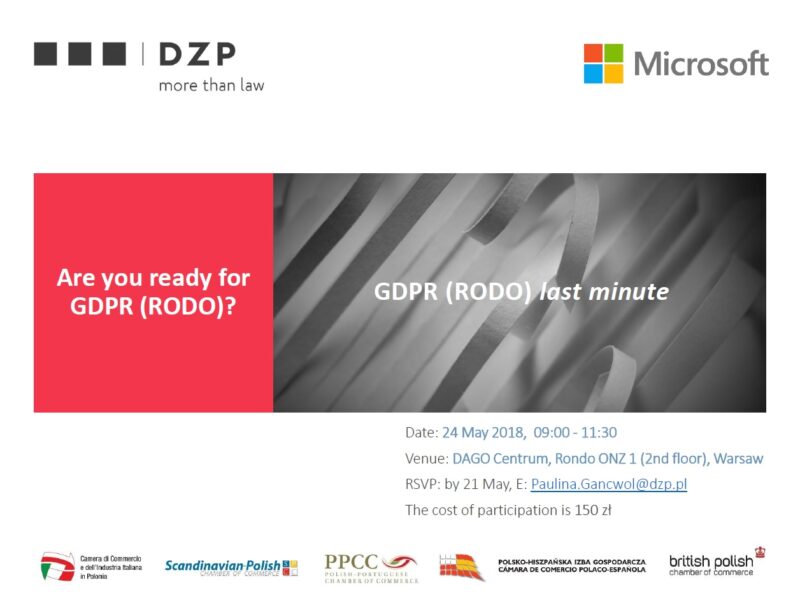 GDPR (RODO) last minute