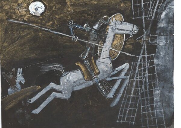 Edición imprenta de la novela „Don Quijote” con las ilustraciones de Józef Wilkoń