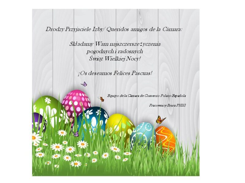 Os deseamos Felices Pascuas. Horario de la Cámara durante las fiestas